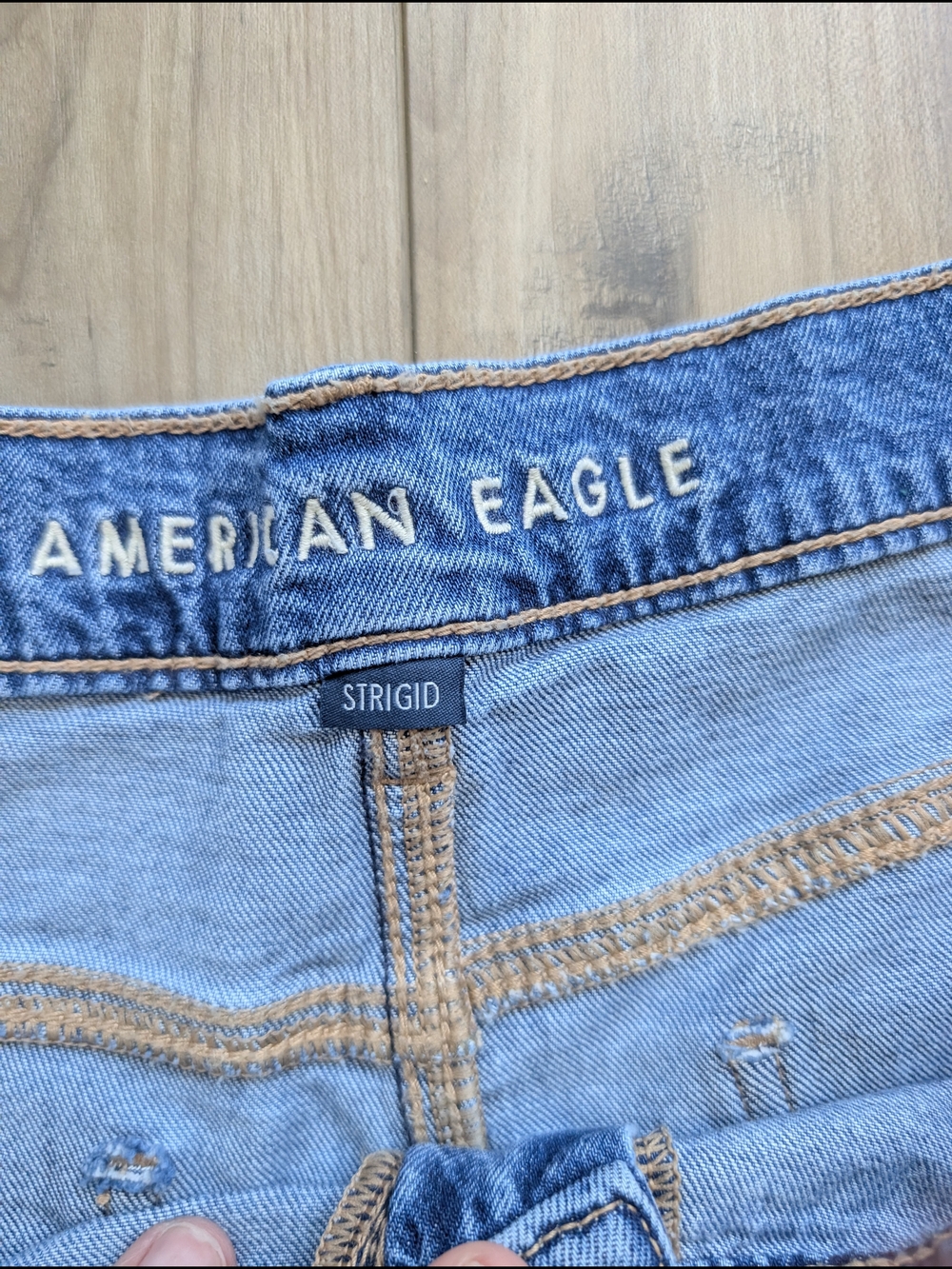 American Eagle Strigid Dreamy Drape Ultra Low Rise Wide Leg Jeans Size 16 - Picture 4 of 7